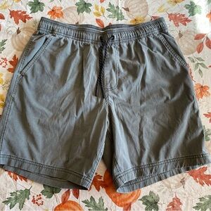 BearBottom Inseam Medium Green Chino Stretch Shorts Drawstring Pockets